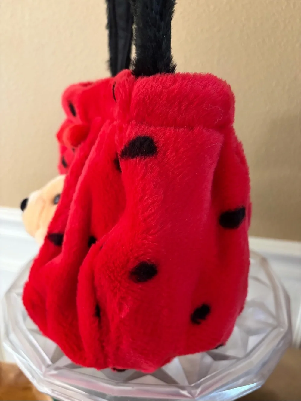 Celebrate Halloween Vintage Lady Bug Plush Basket CUTE!